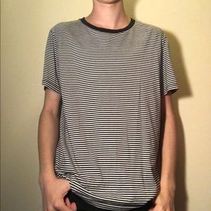 Black and White Striped-Tee